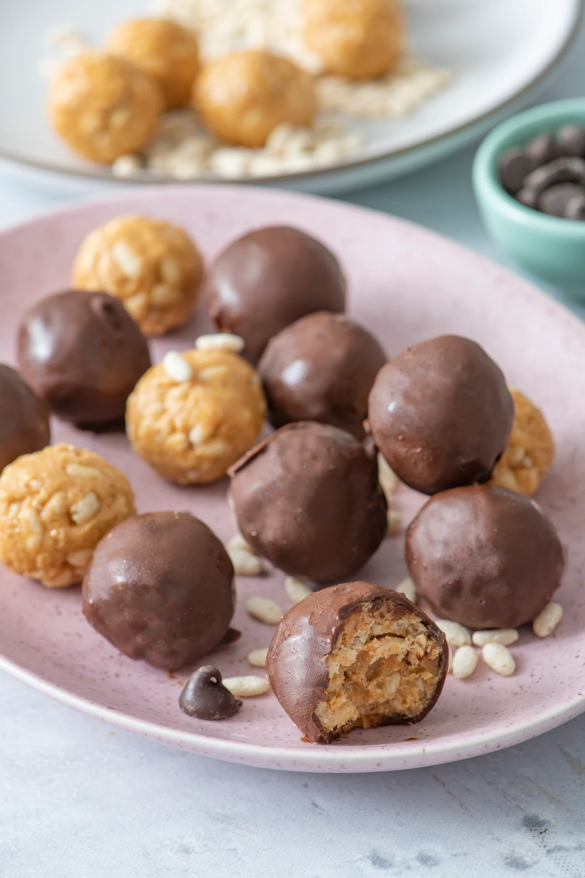 Chocolate Covered Crispy Rice Bites
