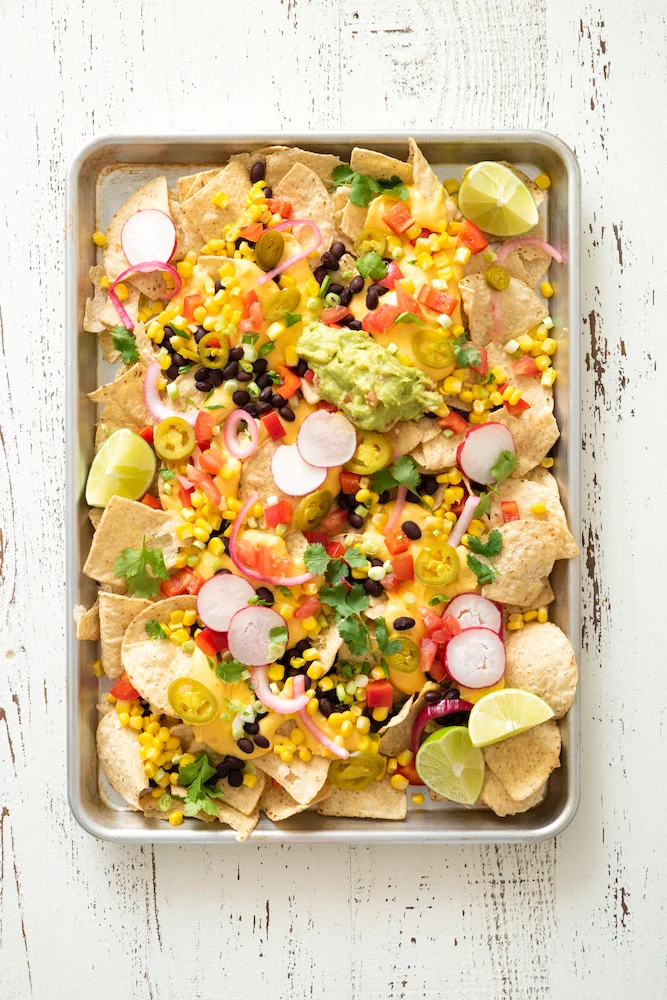 Vegetarian Sheet Pan Nachos