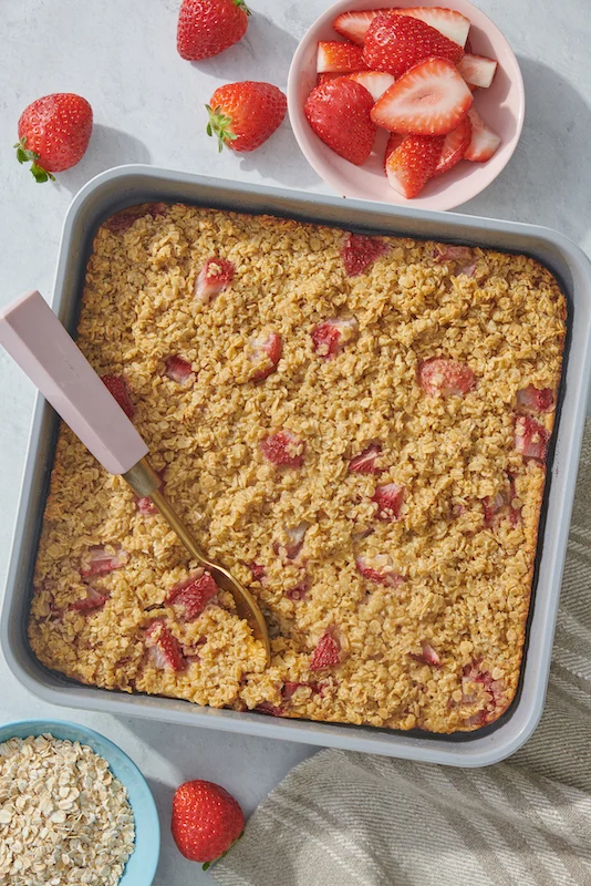 Strawberries and Cream Baked Oatmeal