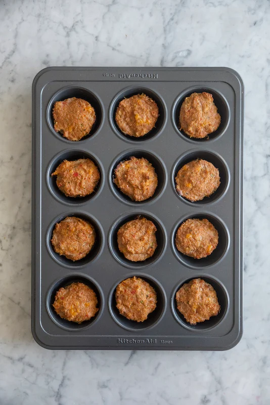 Cheesy Turkey Meatloaf Bites