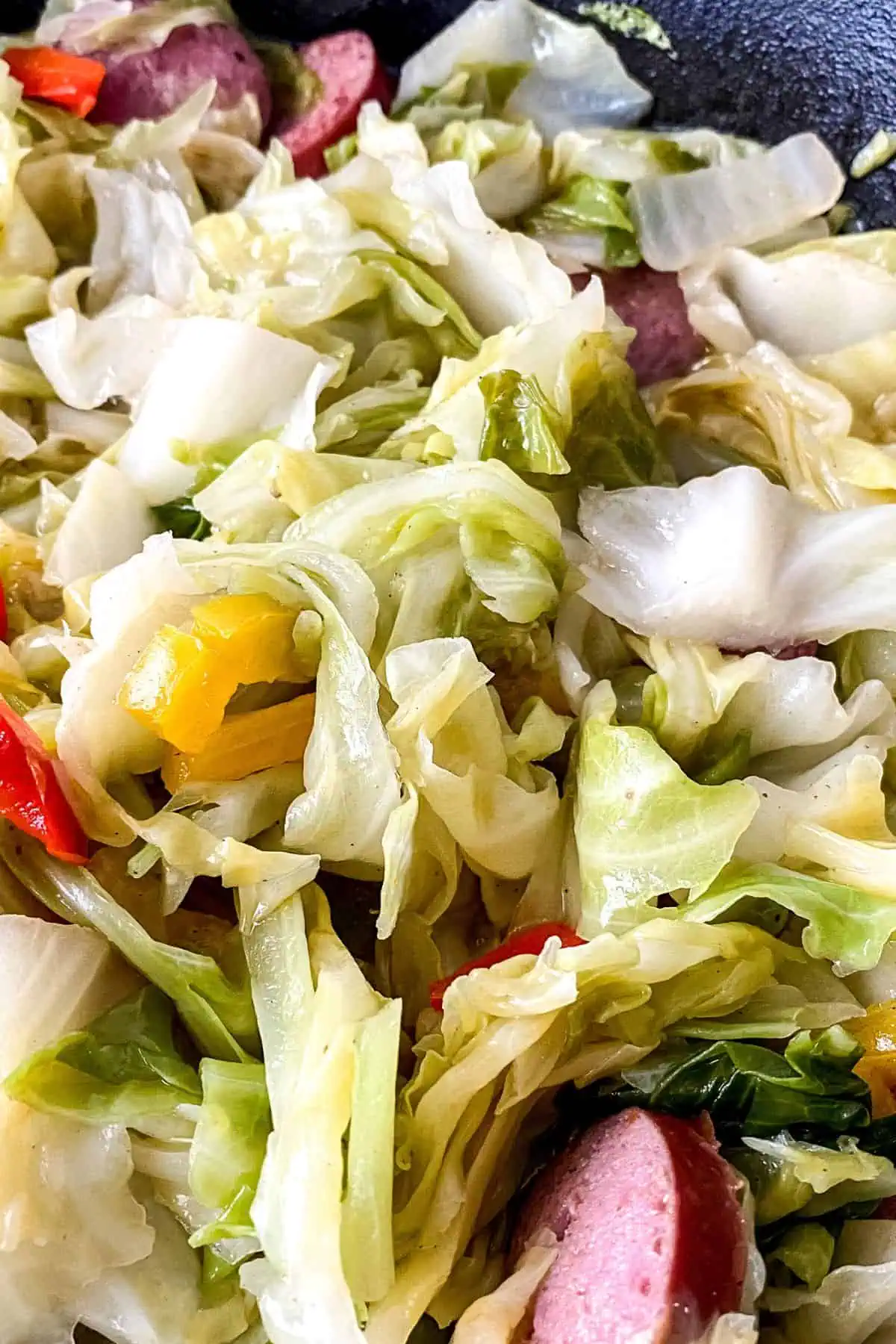 Fried Cabbage and Sausage