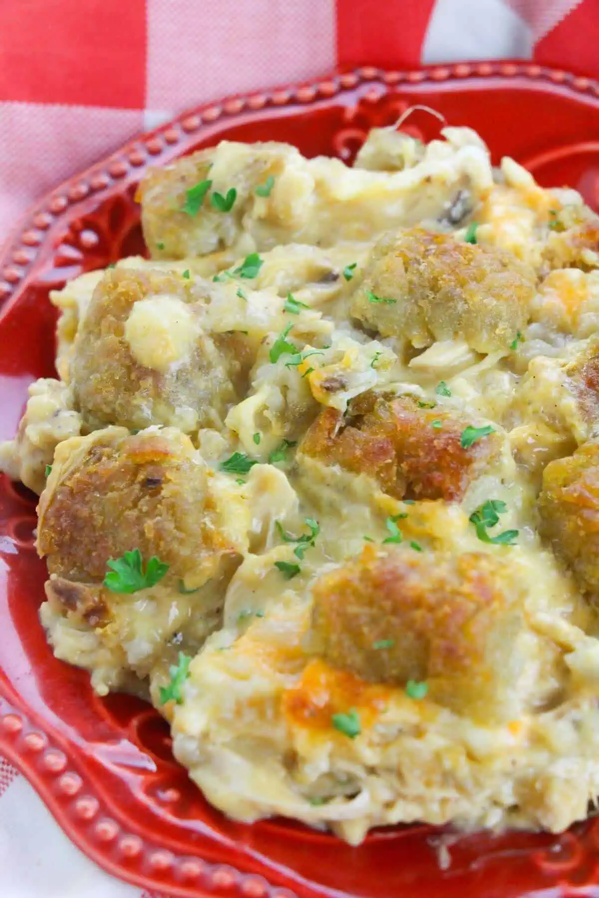 Chicken Bacon Ranch Tater Tot Casserole