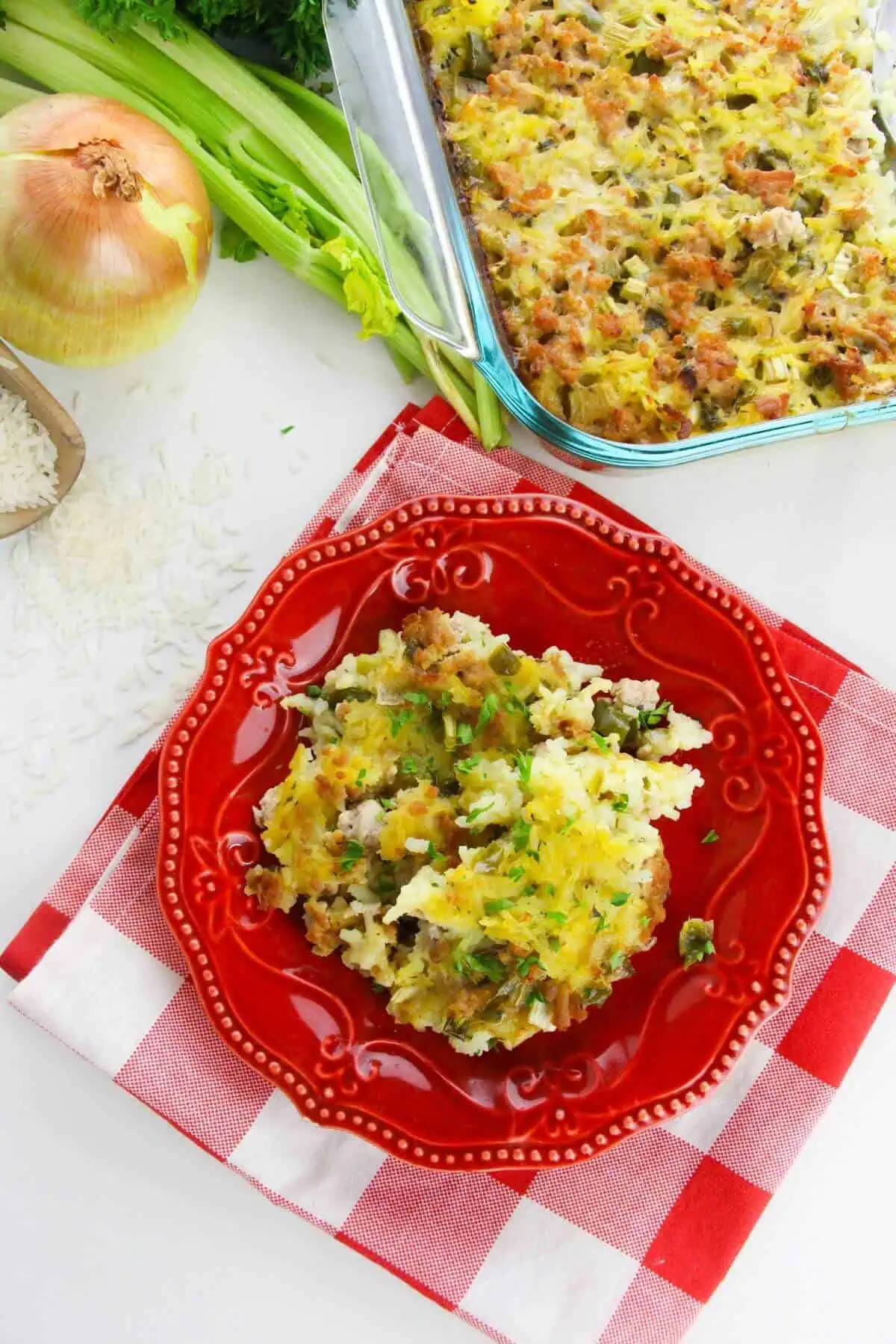 Sausage with Rice Casserole (St. Paul’s Rice)