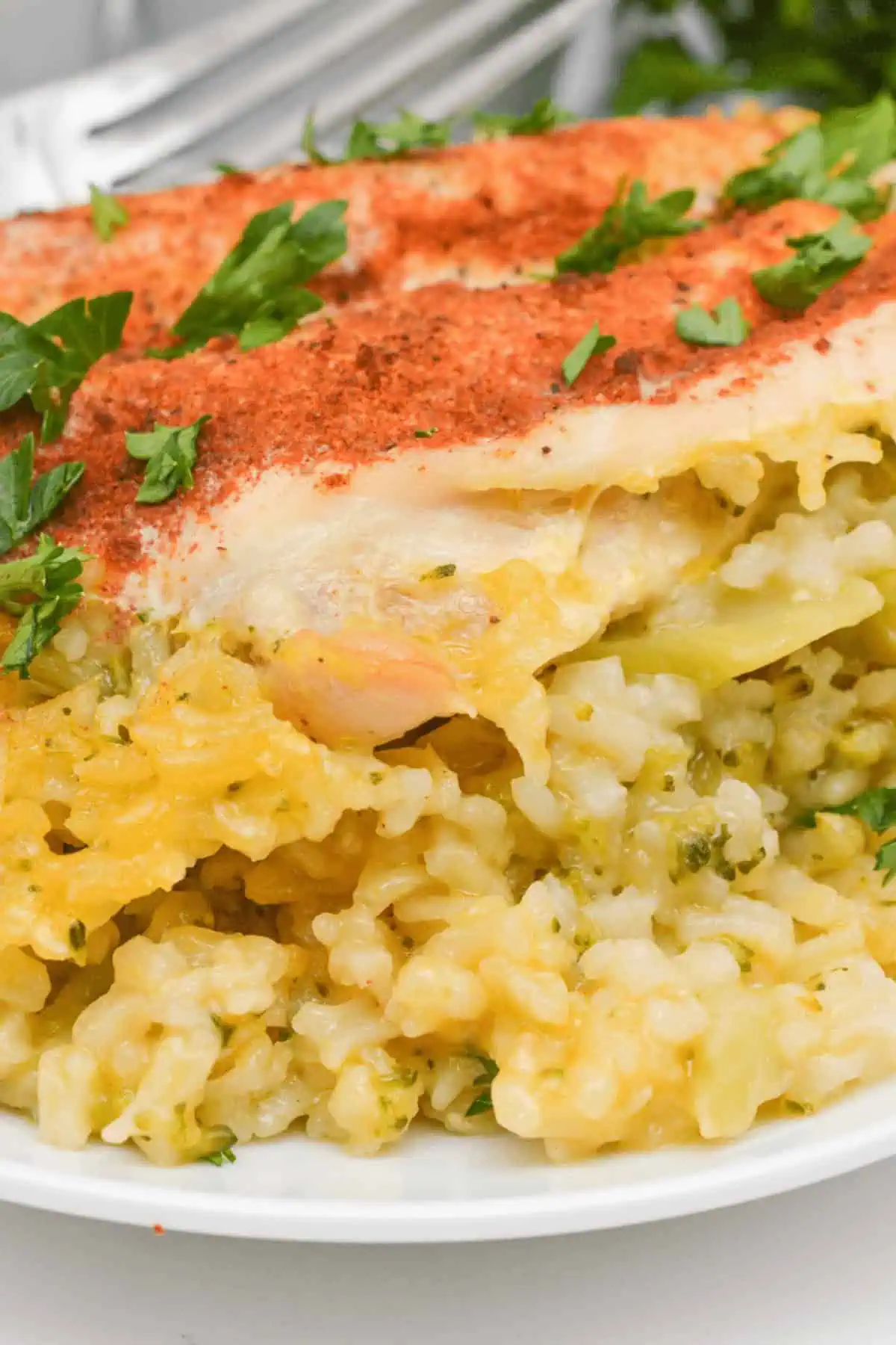 Cheesy Chicken Broccoli and Rice Casserole