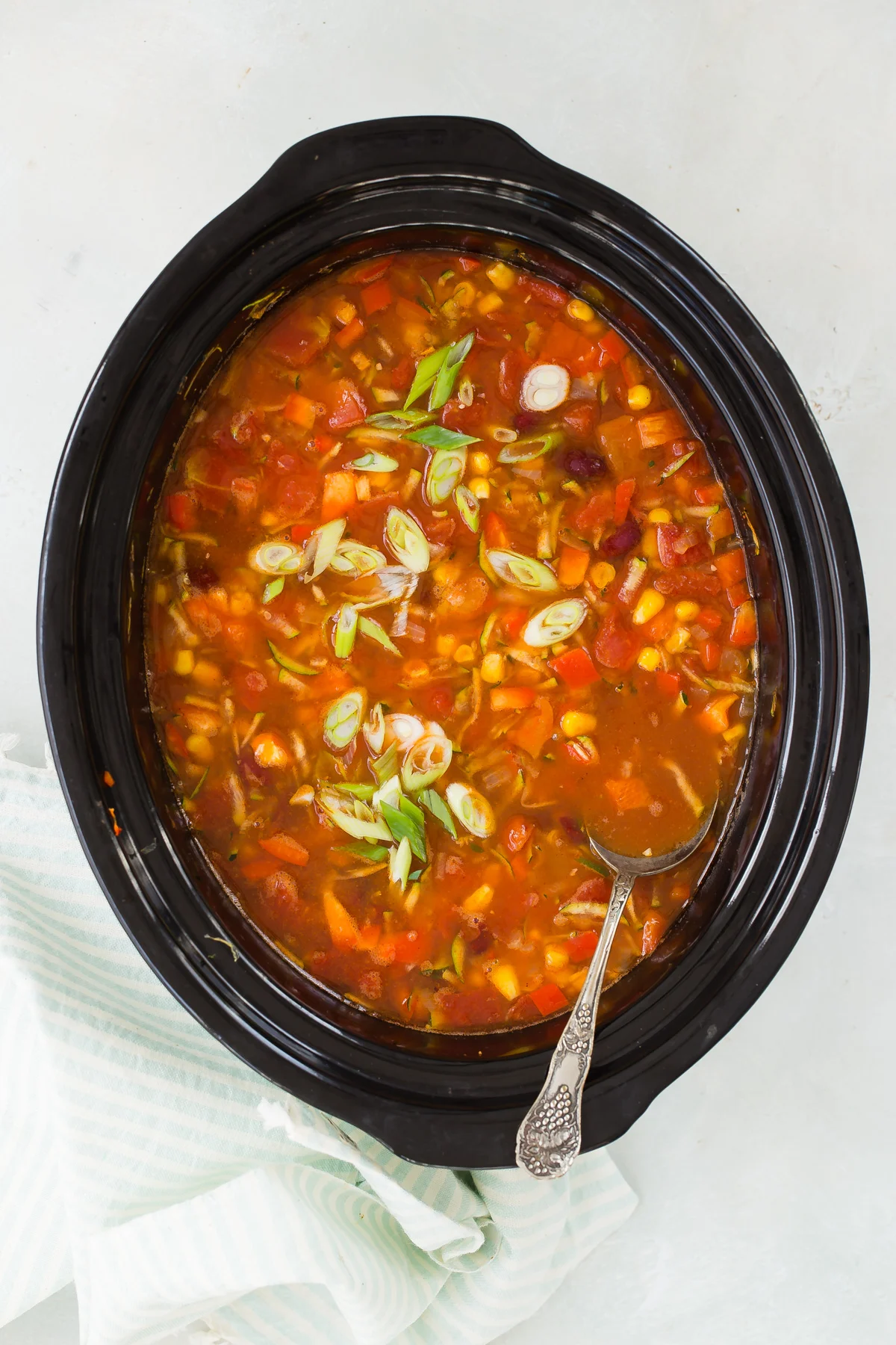 Slow Cooker Mexican Corn and Bean Soup