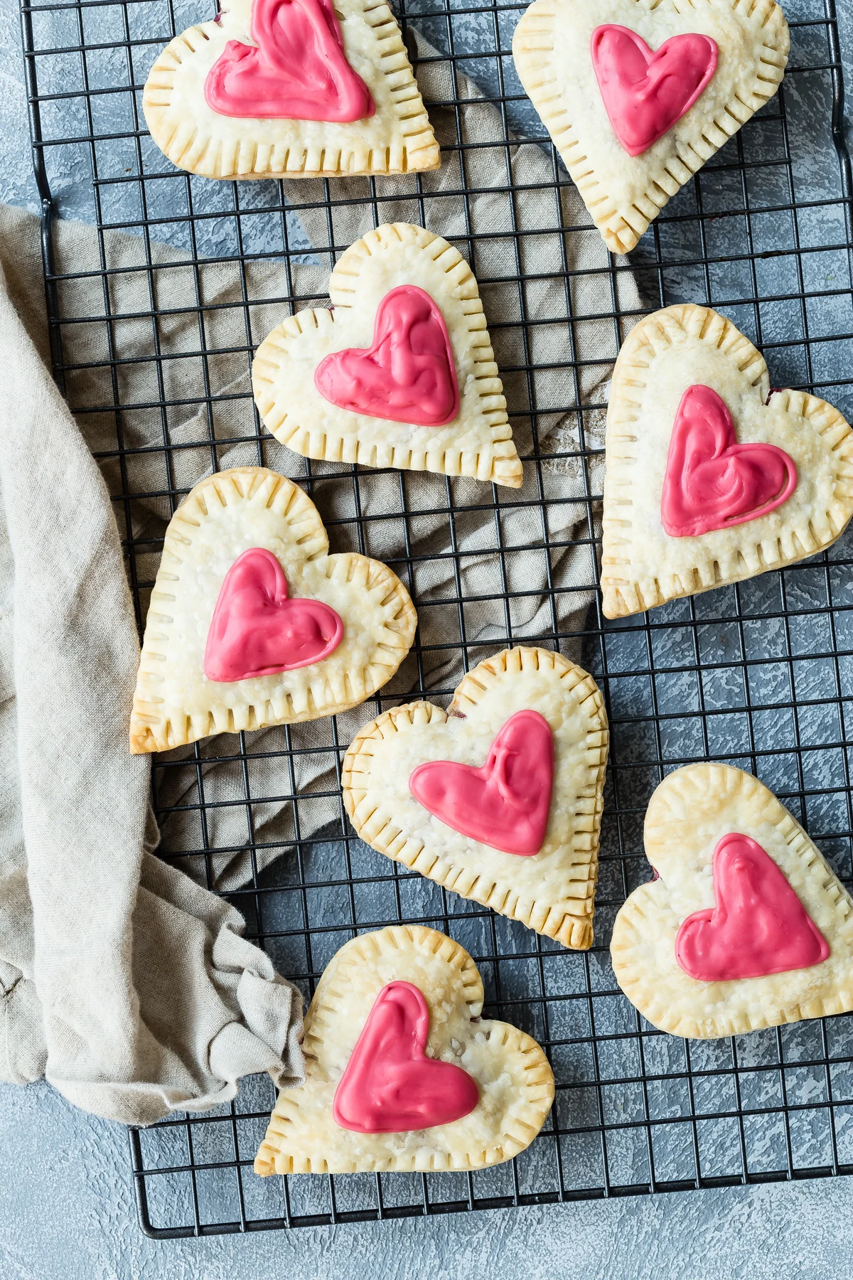 Raspberry Cream Cheese Heart Tarts