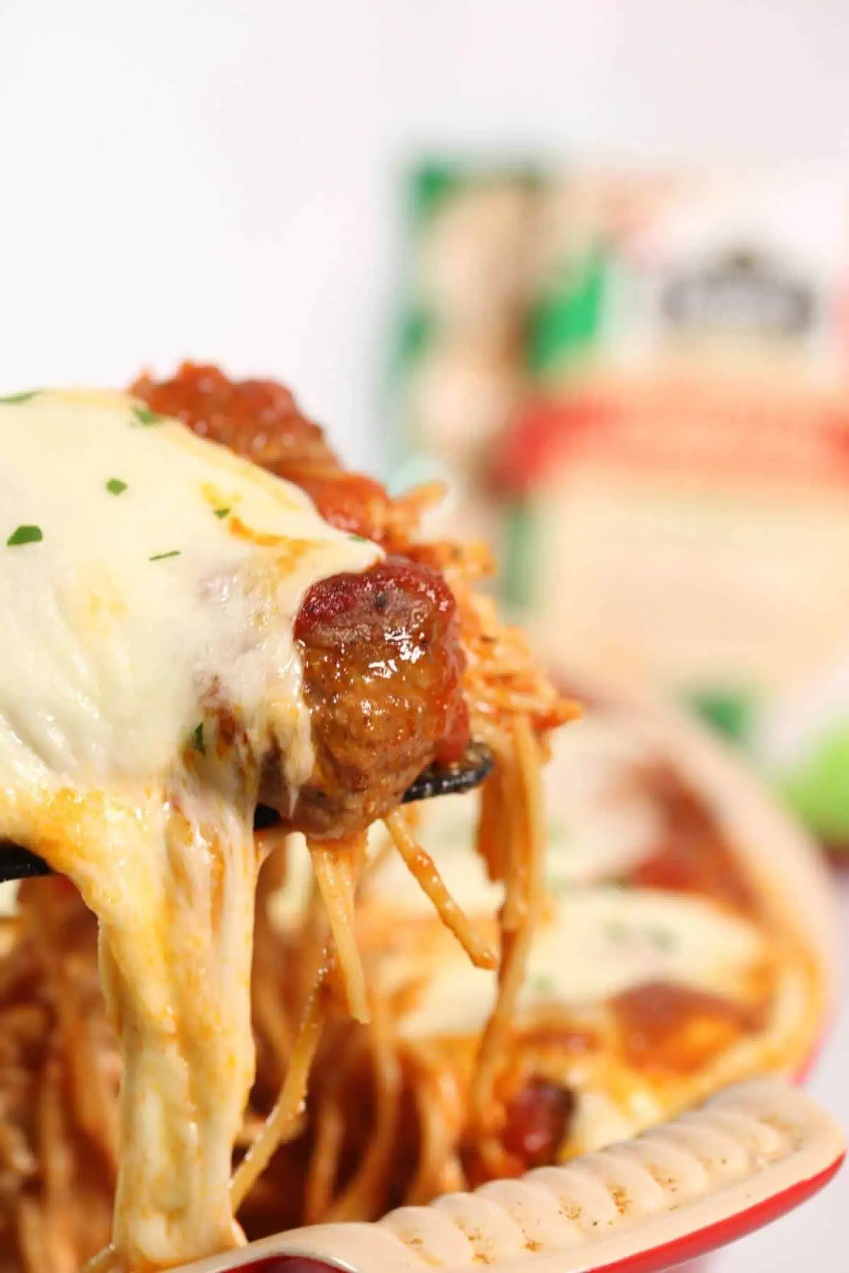 Spaghetti Casserole with Meatballs