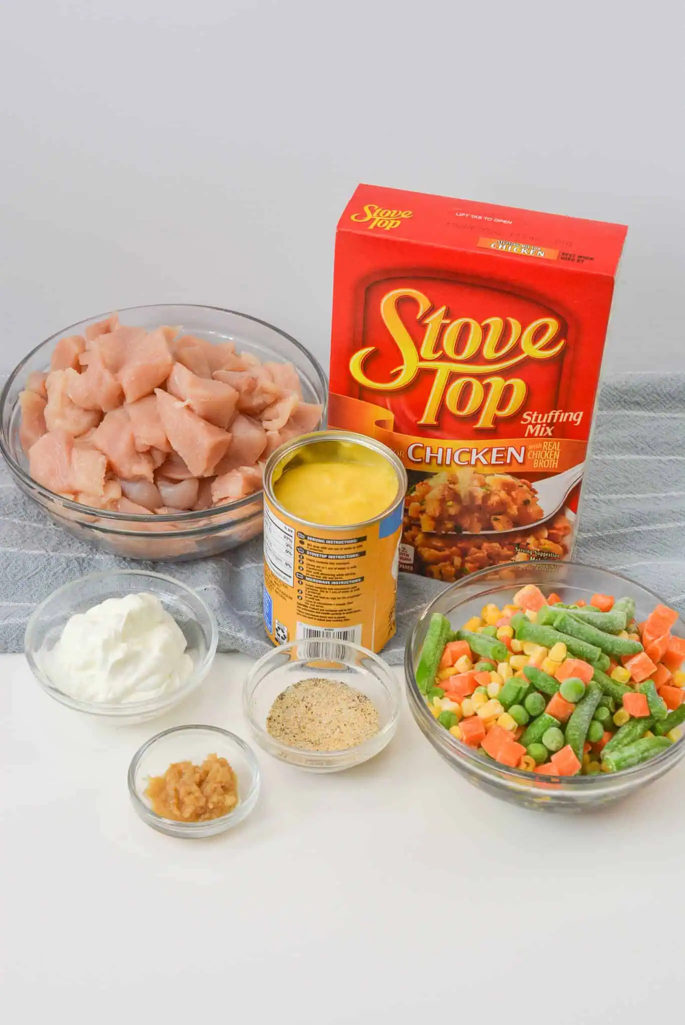 Chicken and Stuffing Casserole