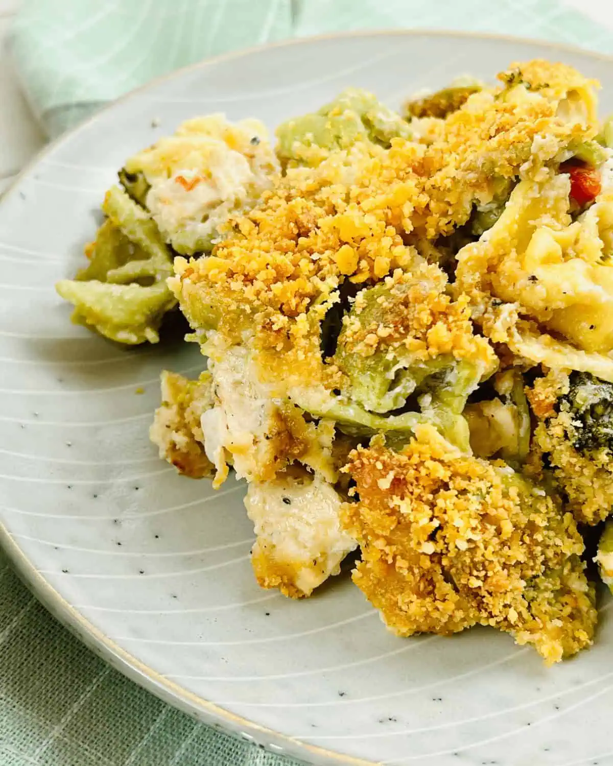 Chicken and Cheese Tortellini Bake