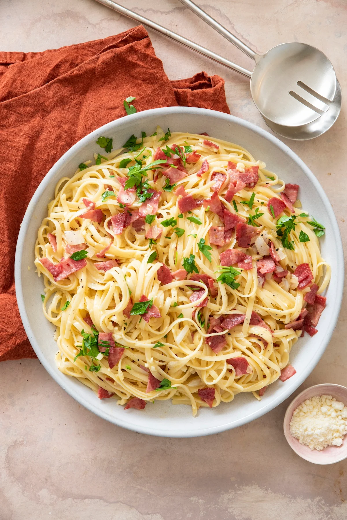 Lightened Up Spaghetti Carbonara