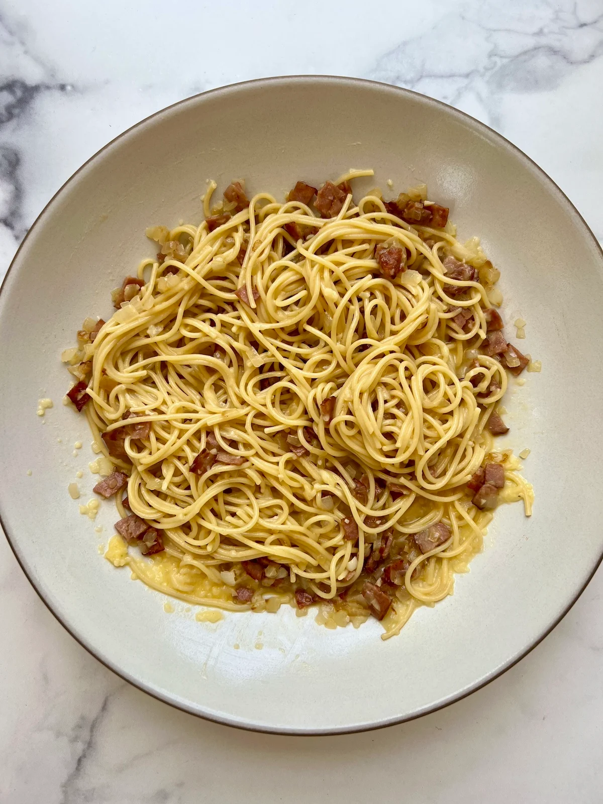 Lightened Up Spaghetti Carbonara