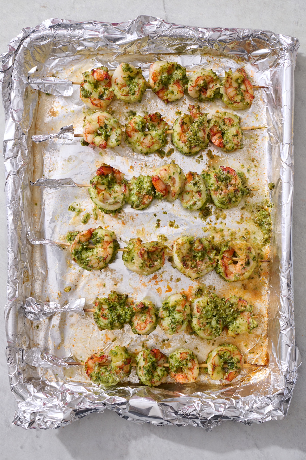 Pesto Shrimp Skewers