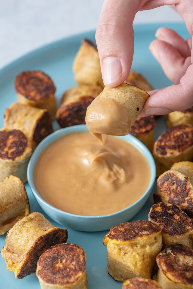 Peanut Butter French Toast Sushi Rolls