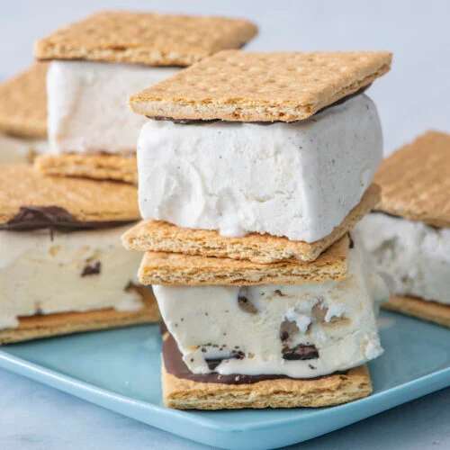 Graham Cracker Chocolate Dipped Ice Cream Sandwiches