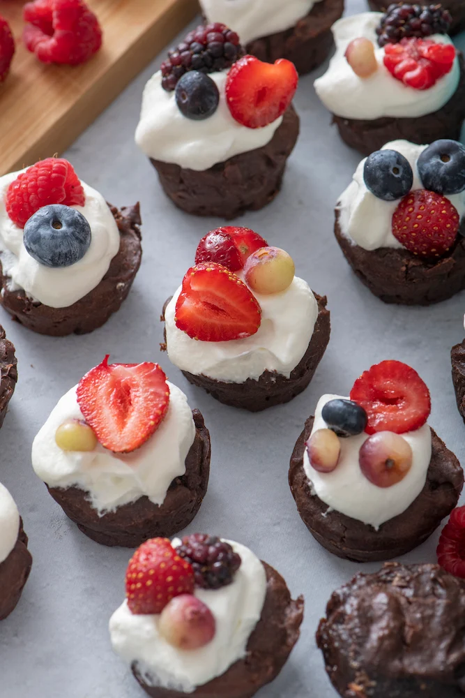 Whole Wheat Double Chocolate Brownie Bites