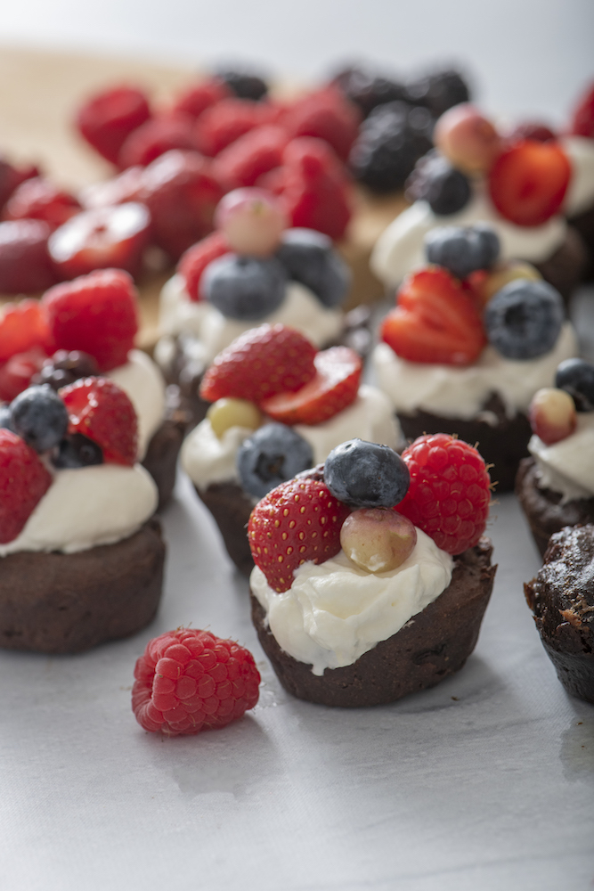 Whole Wheat Double Chocolate Brownie Bites