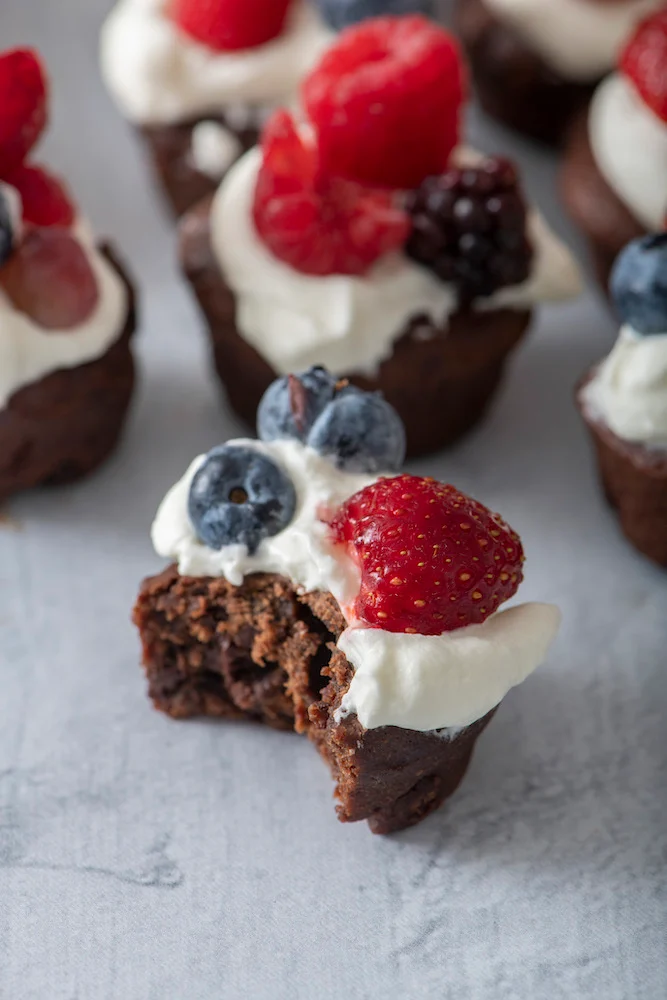 Whole Wheat Double Chocolate Brownie Bites