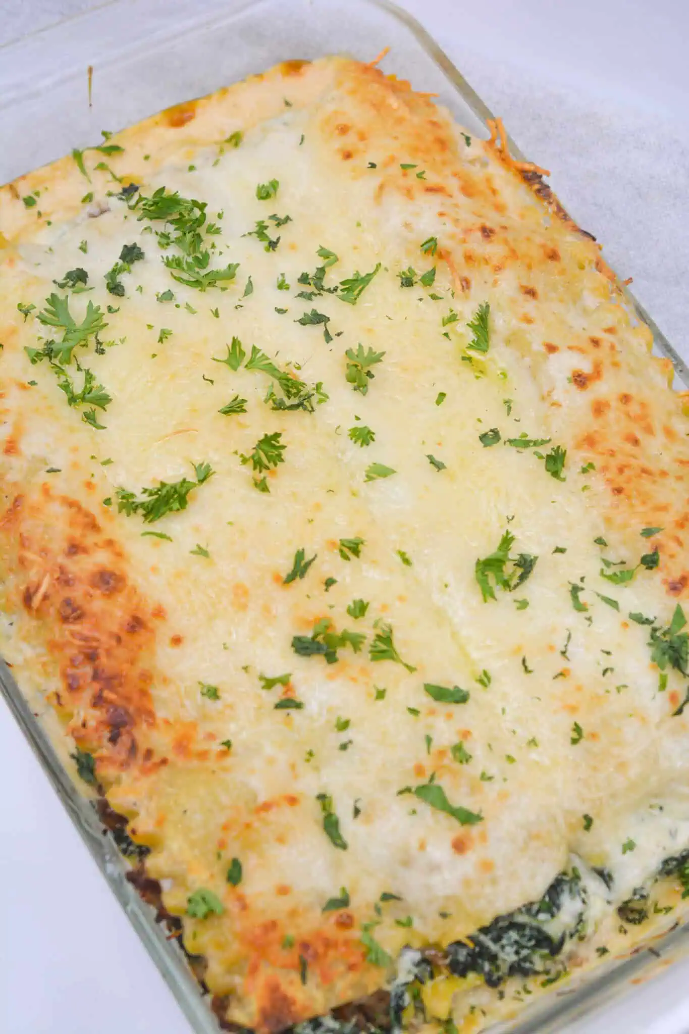 Sausage Vegetable White Sauce Lasagna