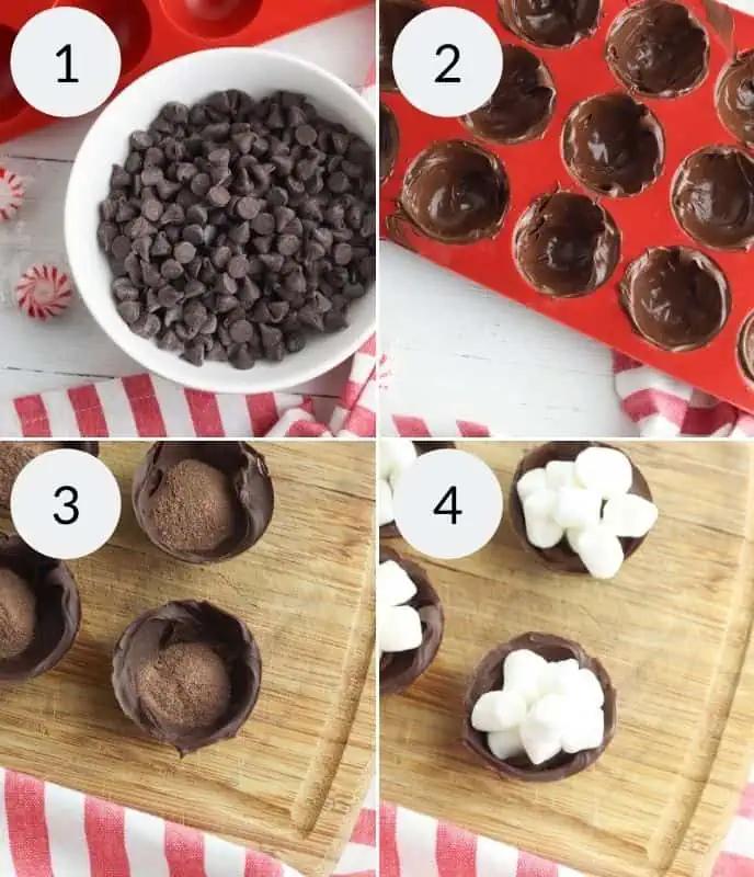 Peppermint Hot Chocolate Bombs