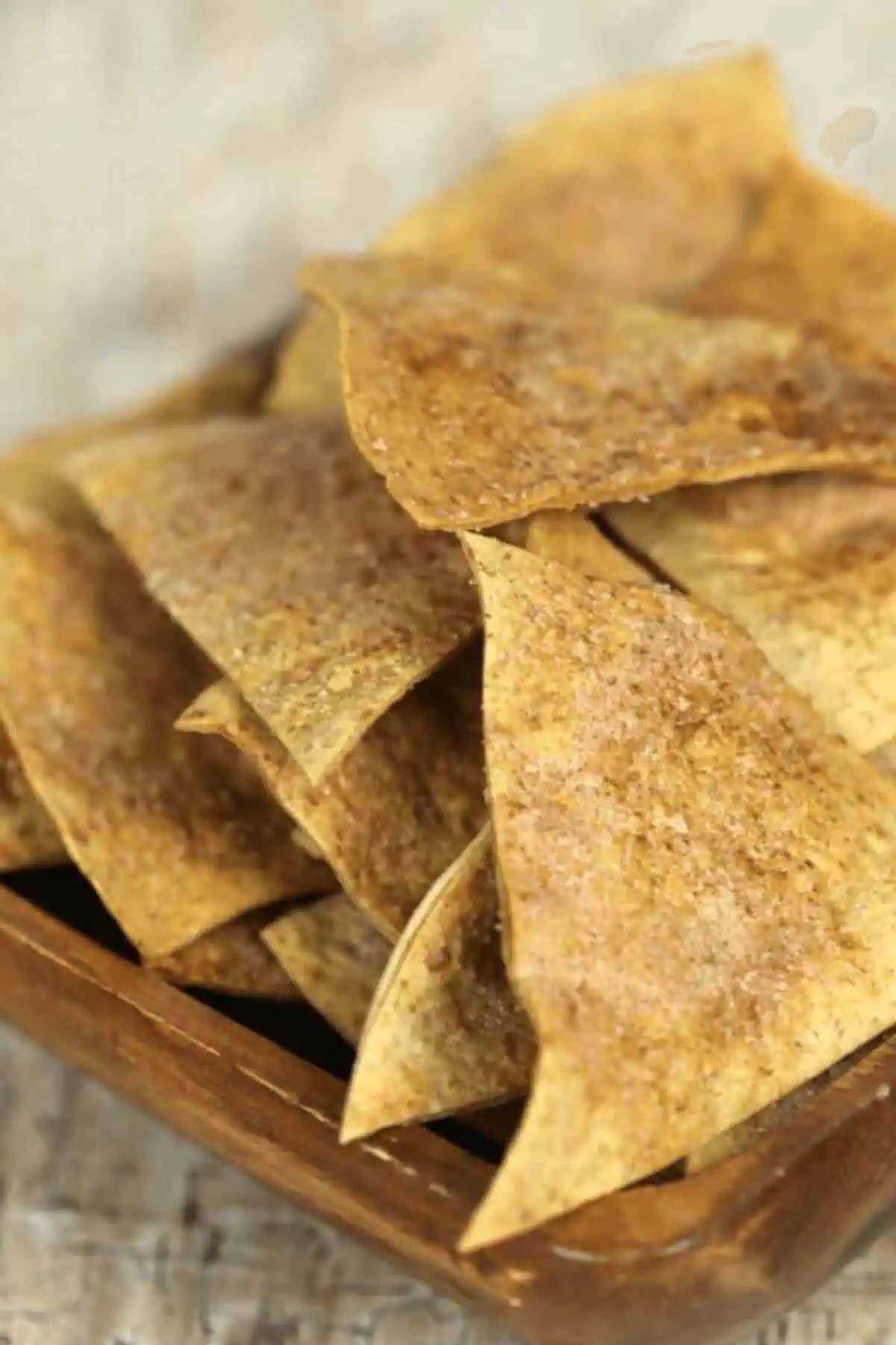 Baked Cinnamon Tortilla Chips (Churro Chips)