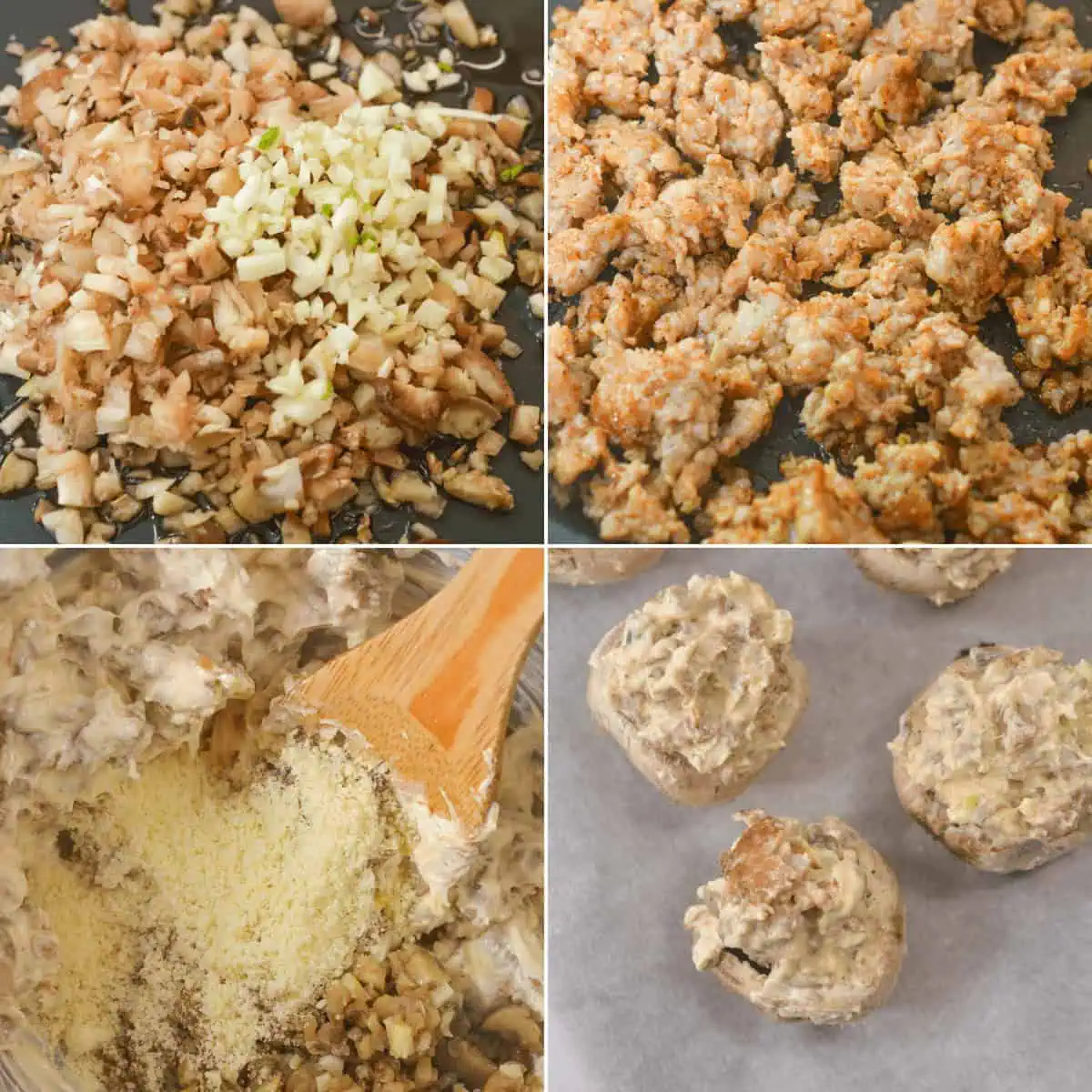 Sausage Cream Cheese Filled Mushrooms