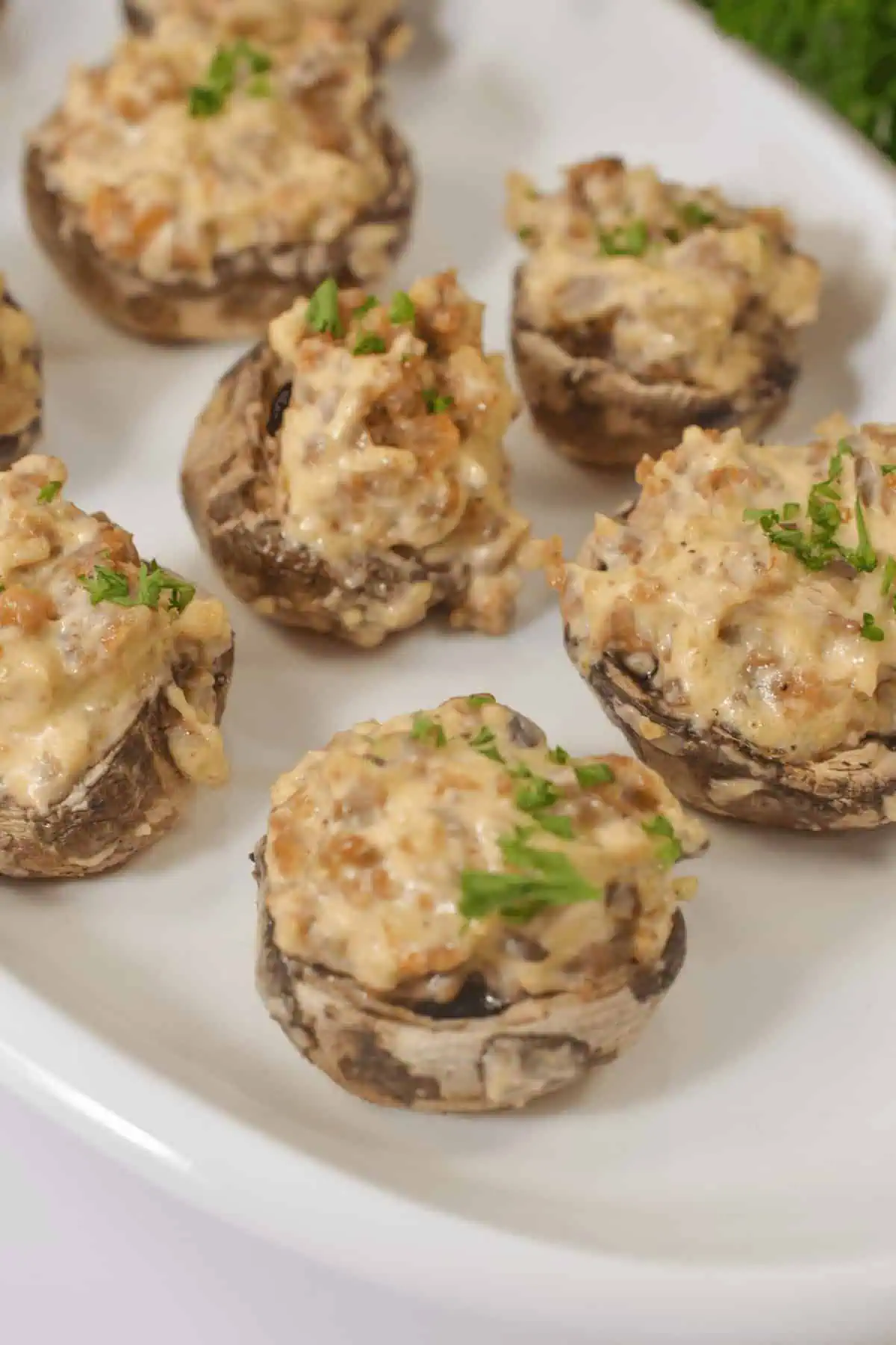 Sausage Cream Cheese Filled Mushrooms