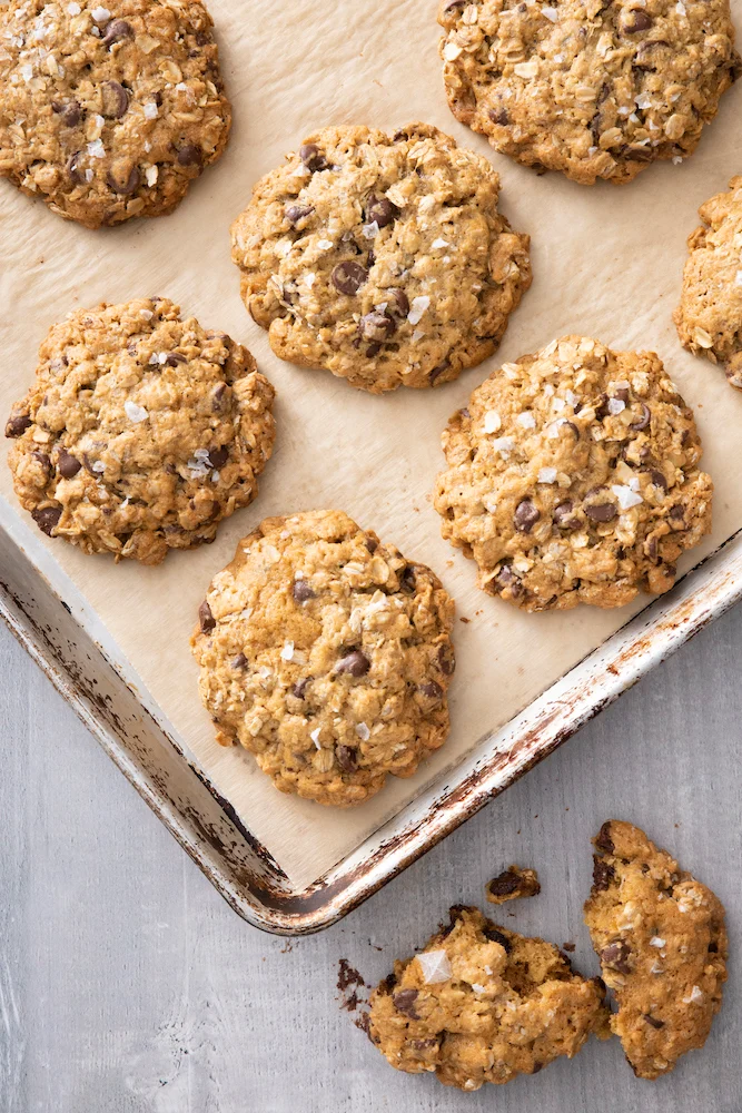 Oatmeal Chocolate Chip Sea Salt Cookies