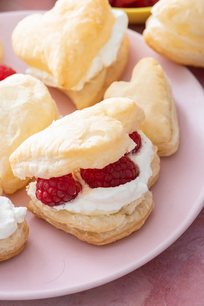 Puff Pastry Berry Hearts