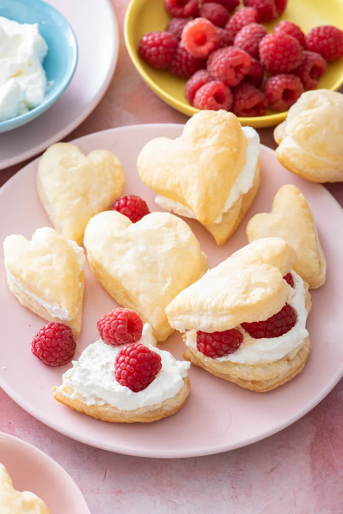 Puff Pastry Berry Hearts