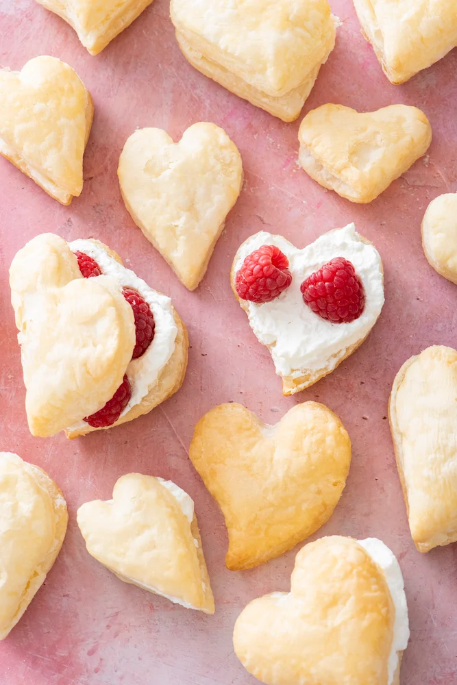 Puff Pastry Berry Hearts