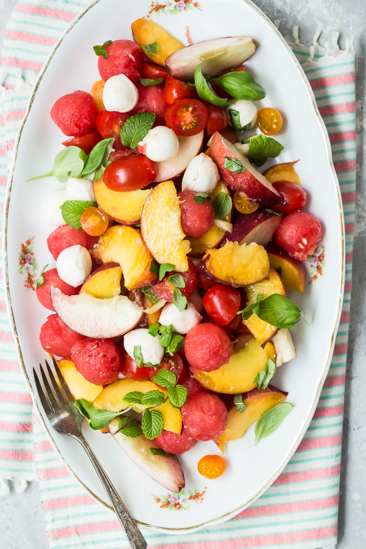 Summer Fruit and Mozzarella Salad