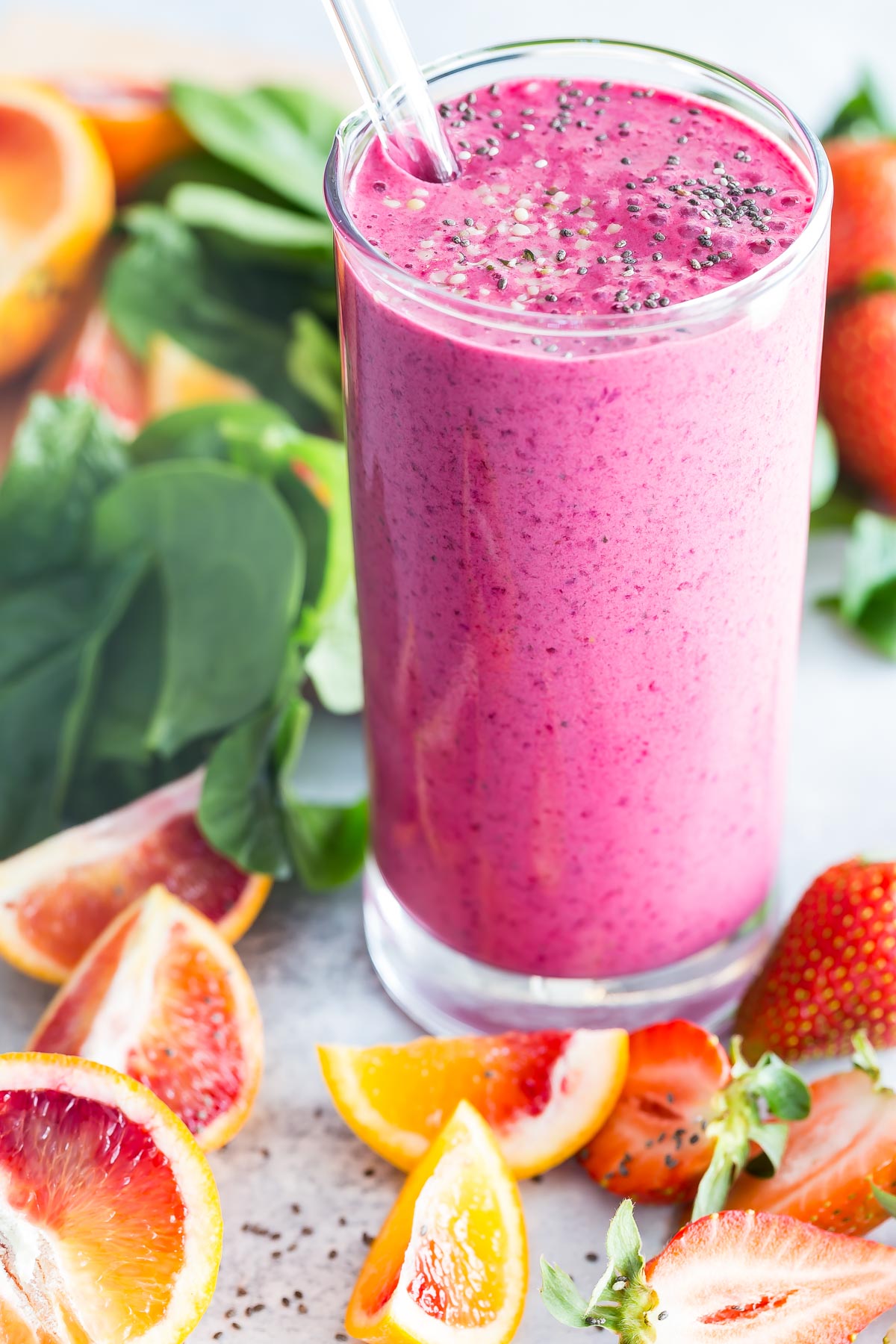 Blood Orange Strawberry Beet Smoothie