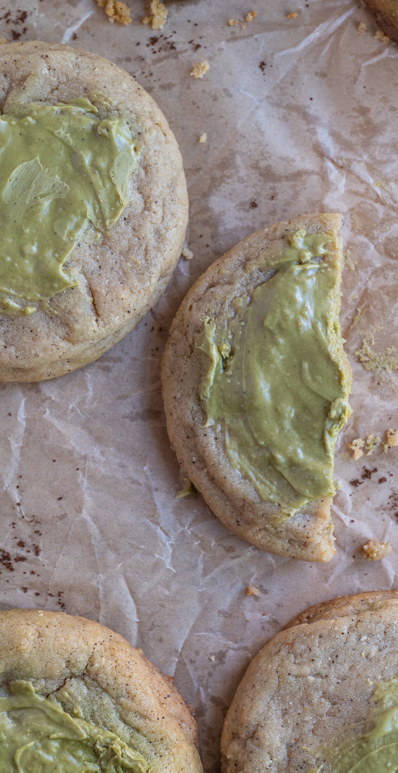 Bakery-Style Brown Butter Pistachio Latte Cookies
