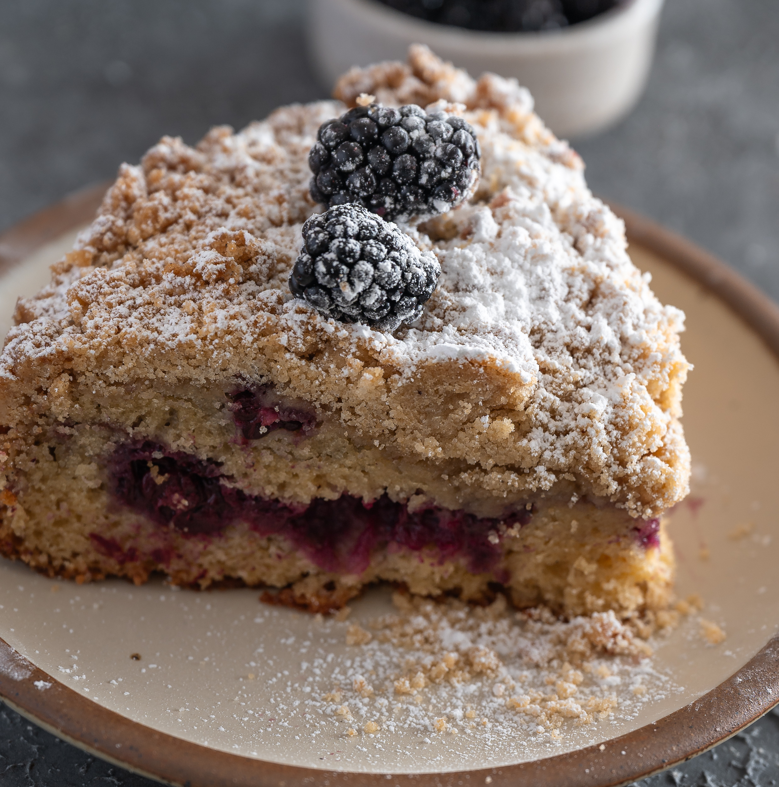 Bakery-Style Blackberry Coffee Cake with Brown Butter Streusel
