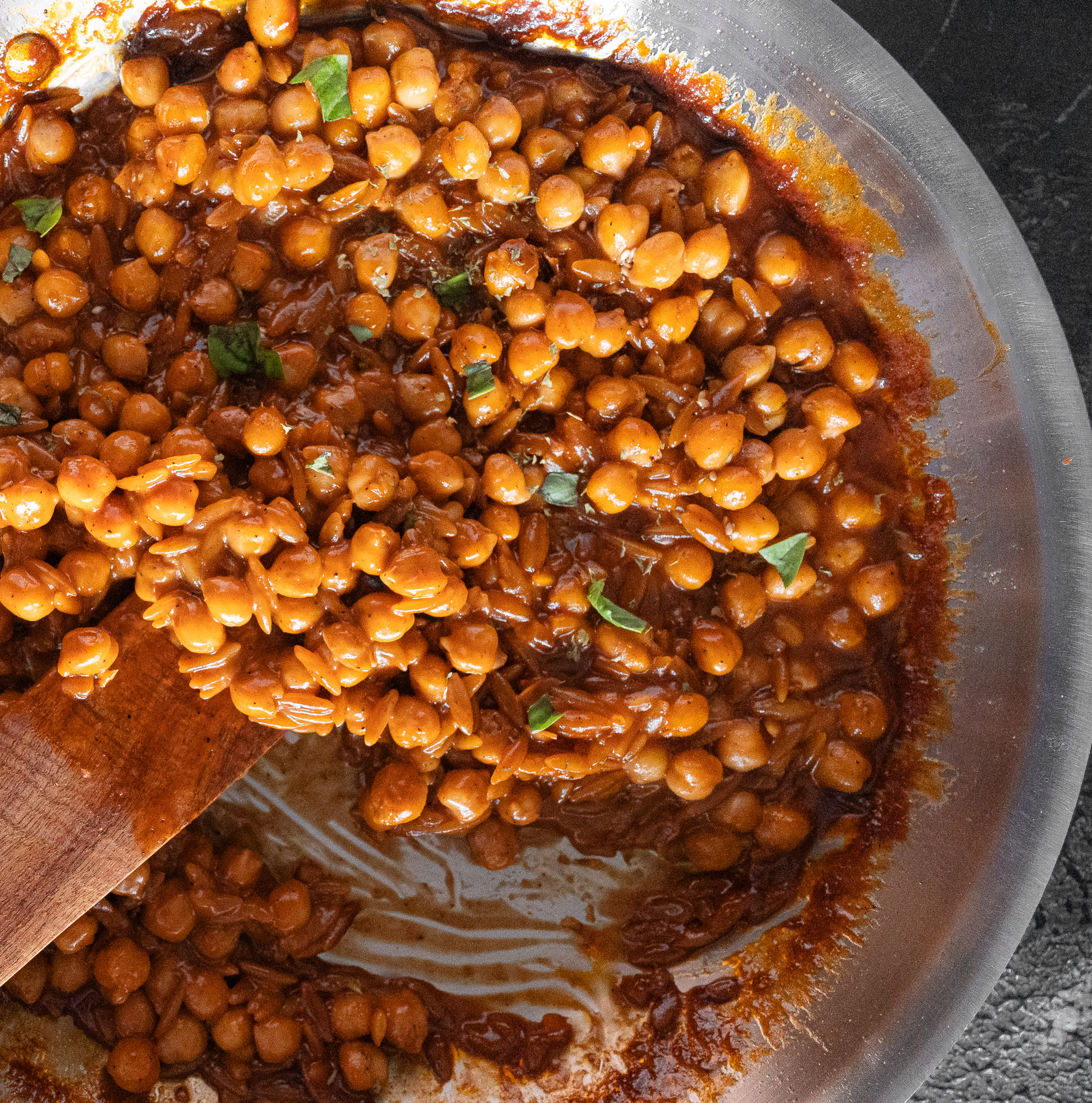 Creamy Gochujang Butter Chickpea Orzo