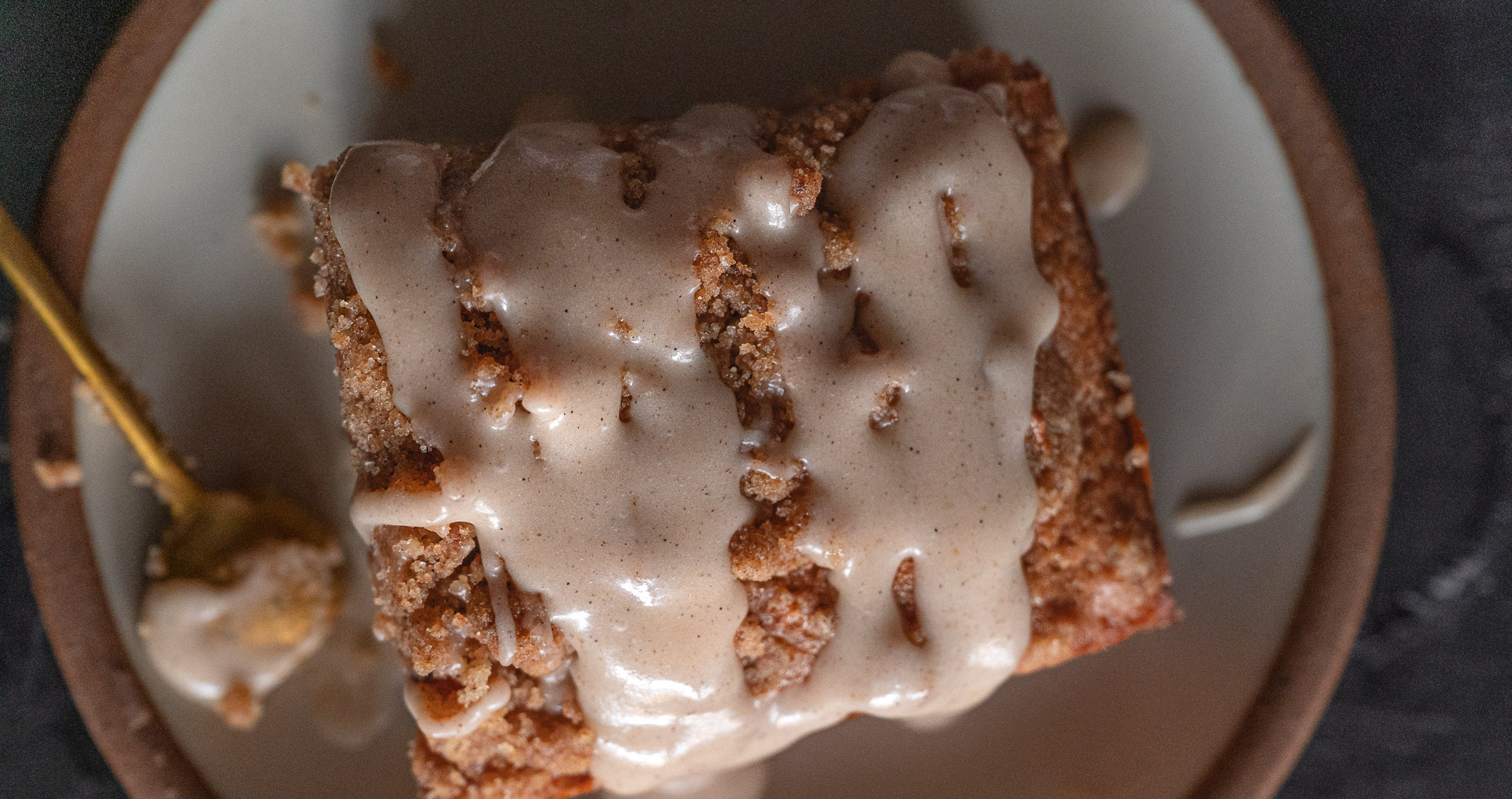Brown Butter Cinnamon Coffee Cake with Brown Butter Vanilla Glaze