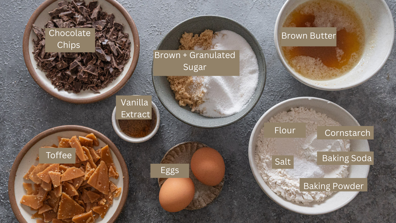 Brown Butter Chocolate Chip Toffee Cookies