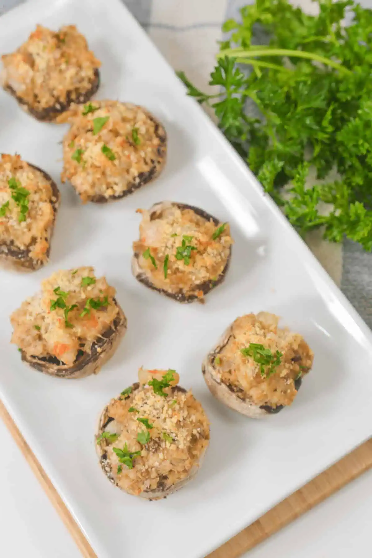 Shrimp and Crab Stuffed Portobello Mushrooms