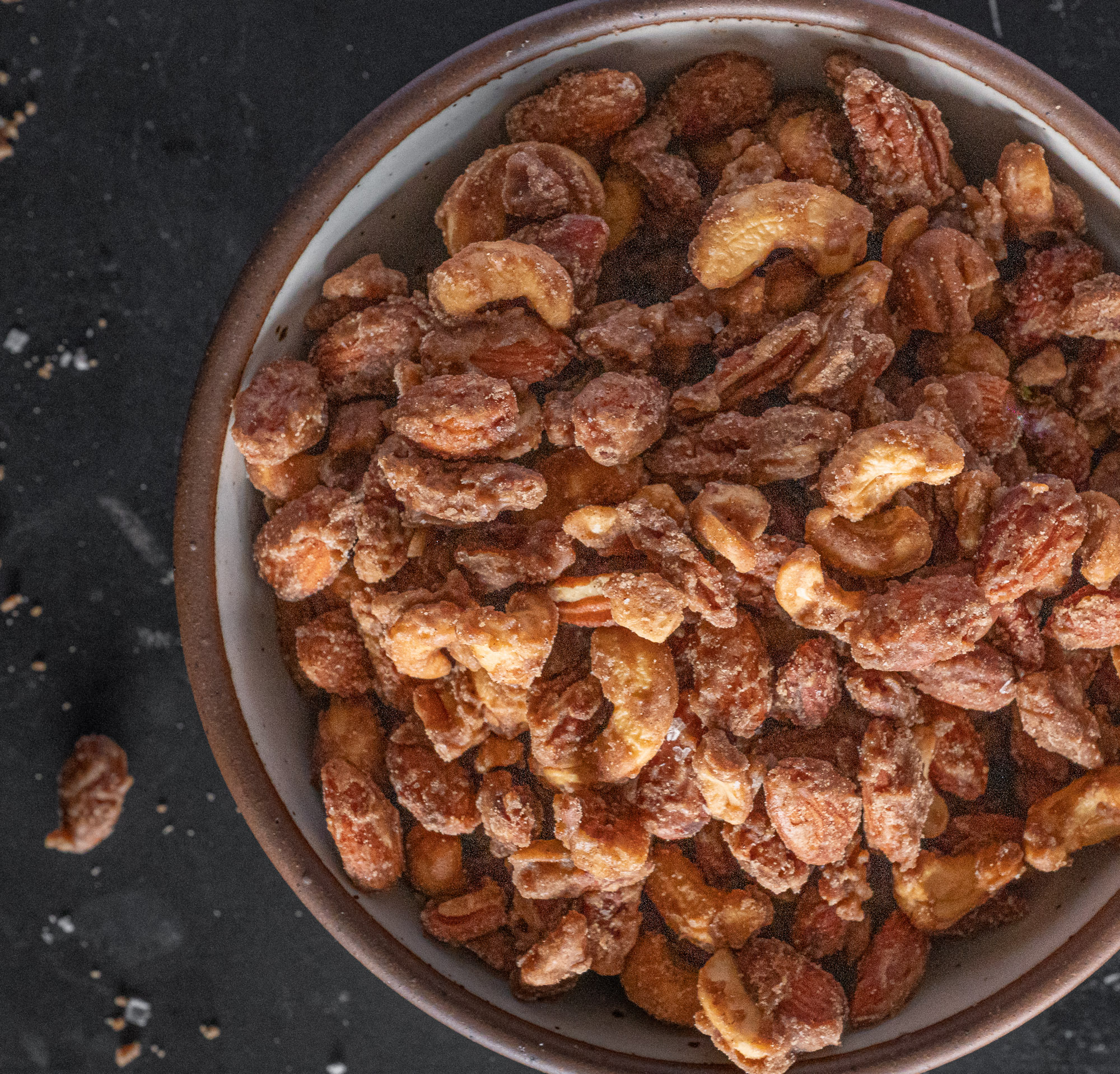 Brown Butter Maple Glazed Nuts