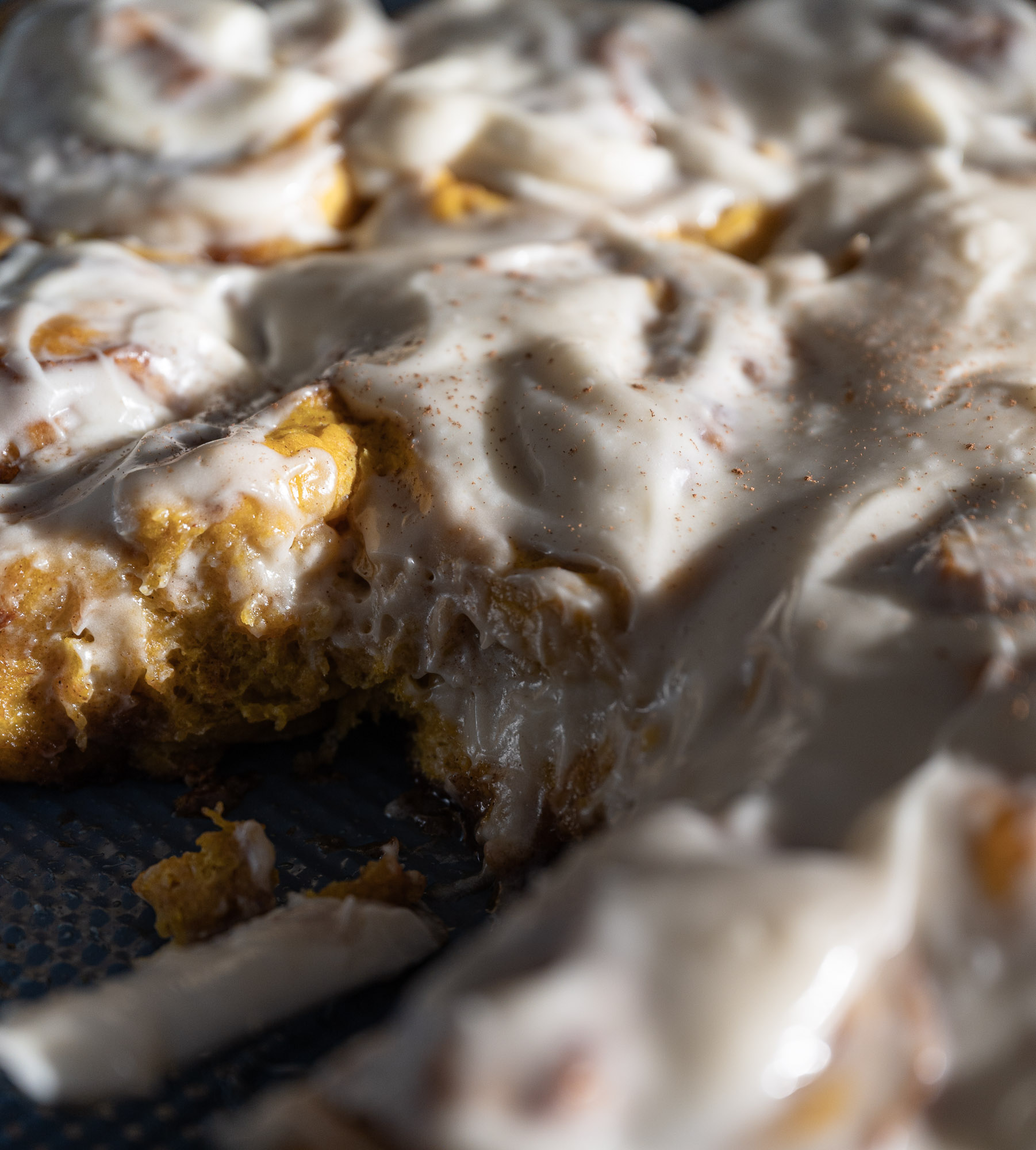 Brown Butter Pumpkin Cinnamon Rolls with Cream Cheese Icing