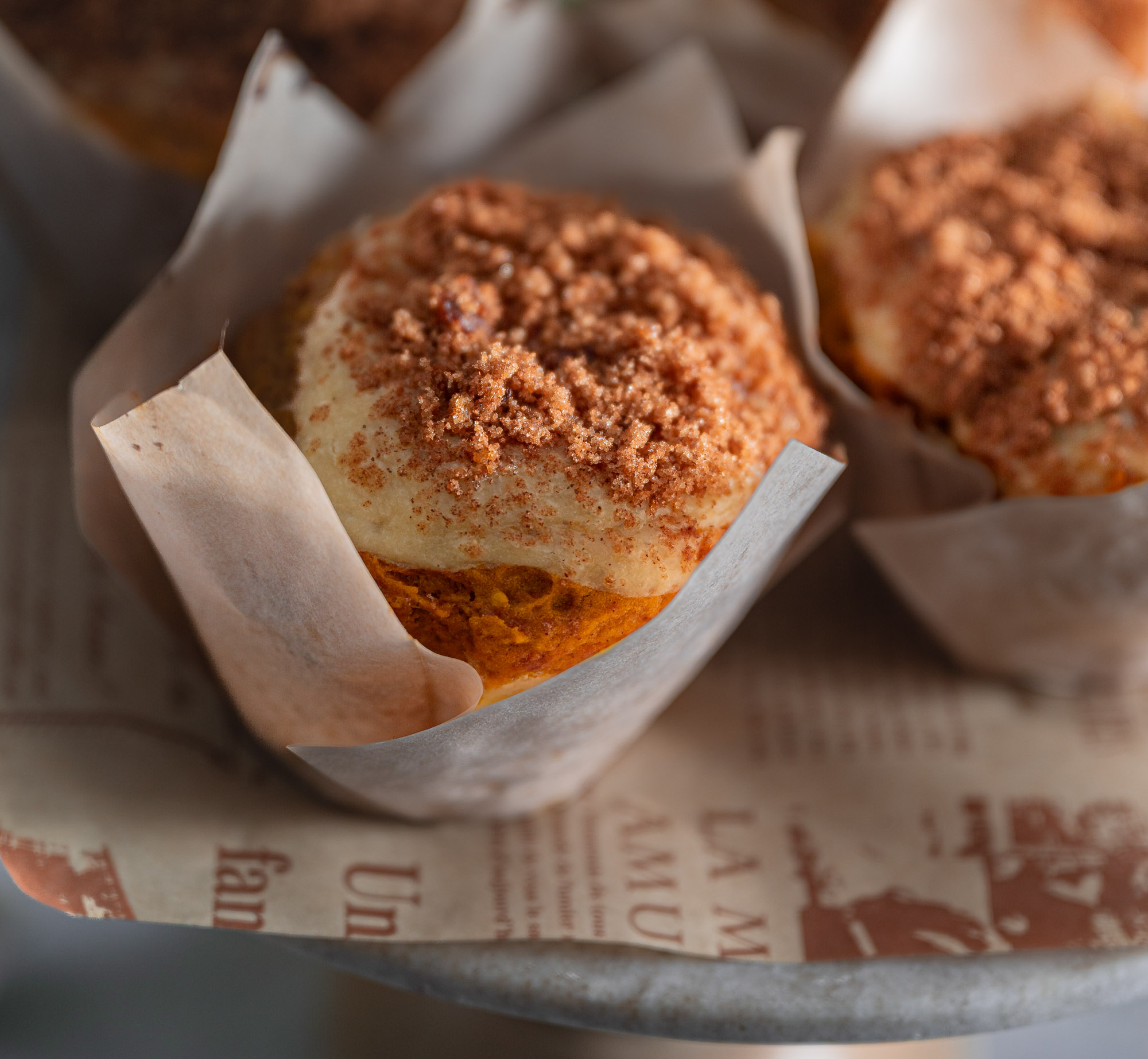 Bakery-Style Pumpkin Cream Cheese Muffins