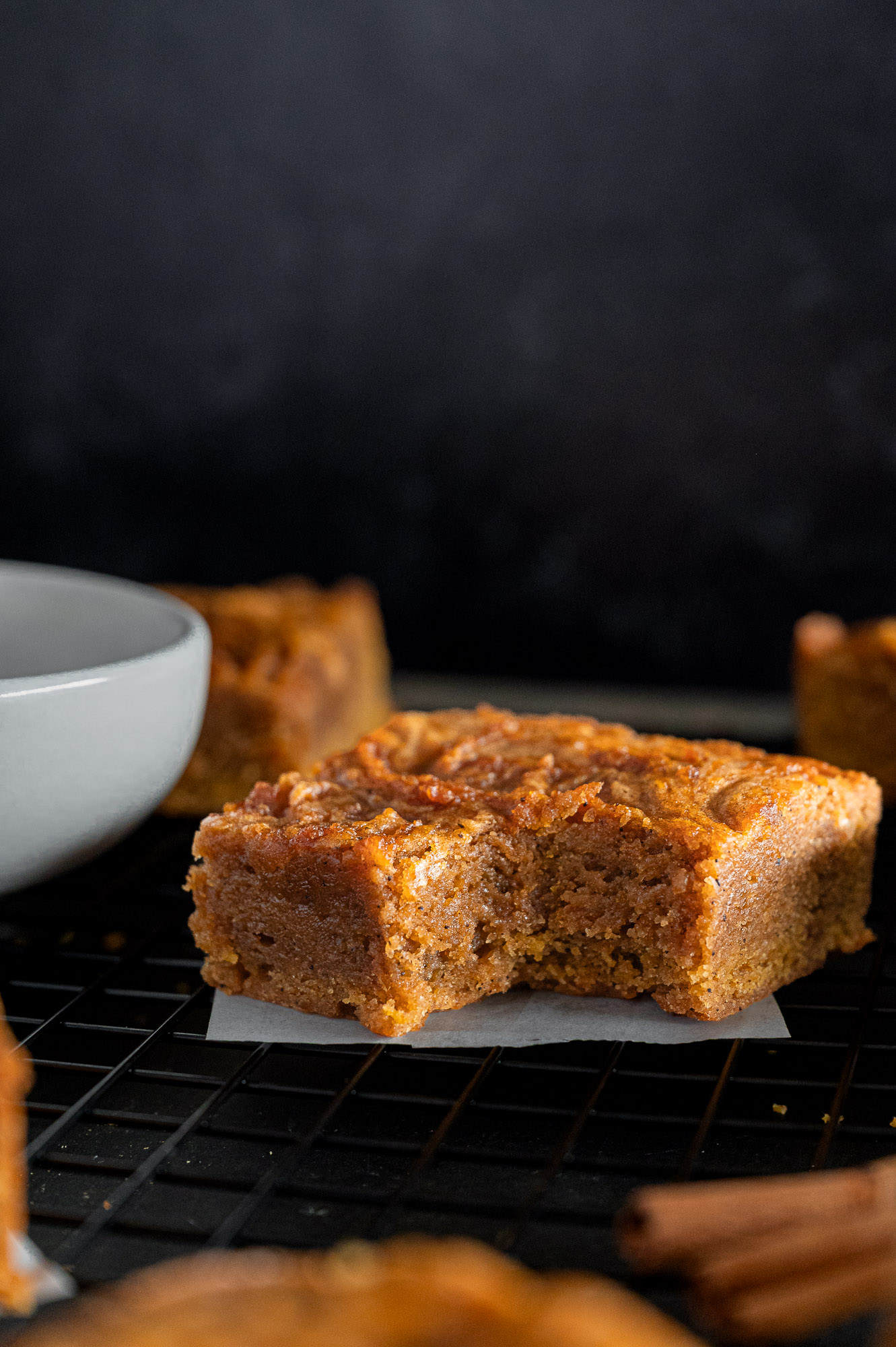Brown Butter Pumpkin Espresso Bars with Pumpkin Swirl