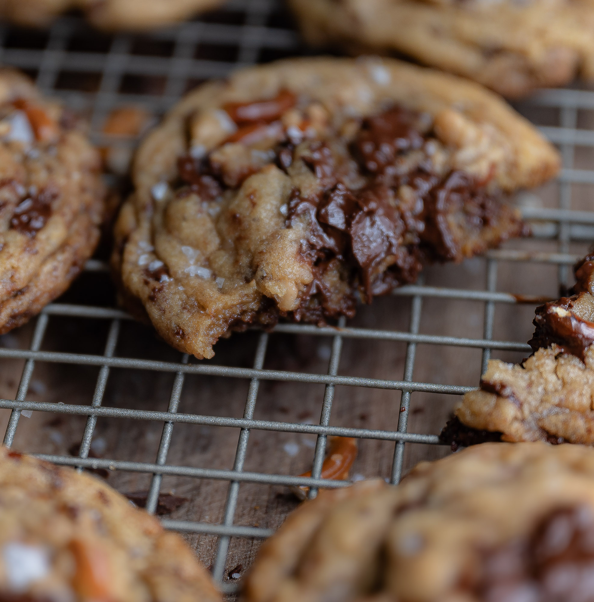 Brown Butter Toffee Pretzel Chocolate Chip Cookies