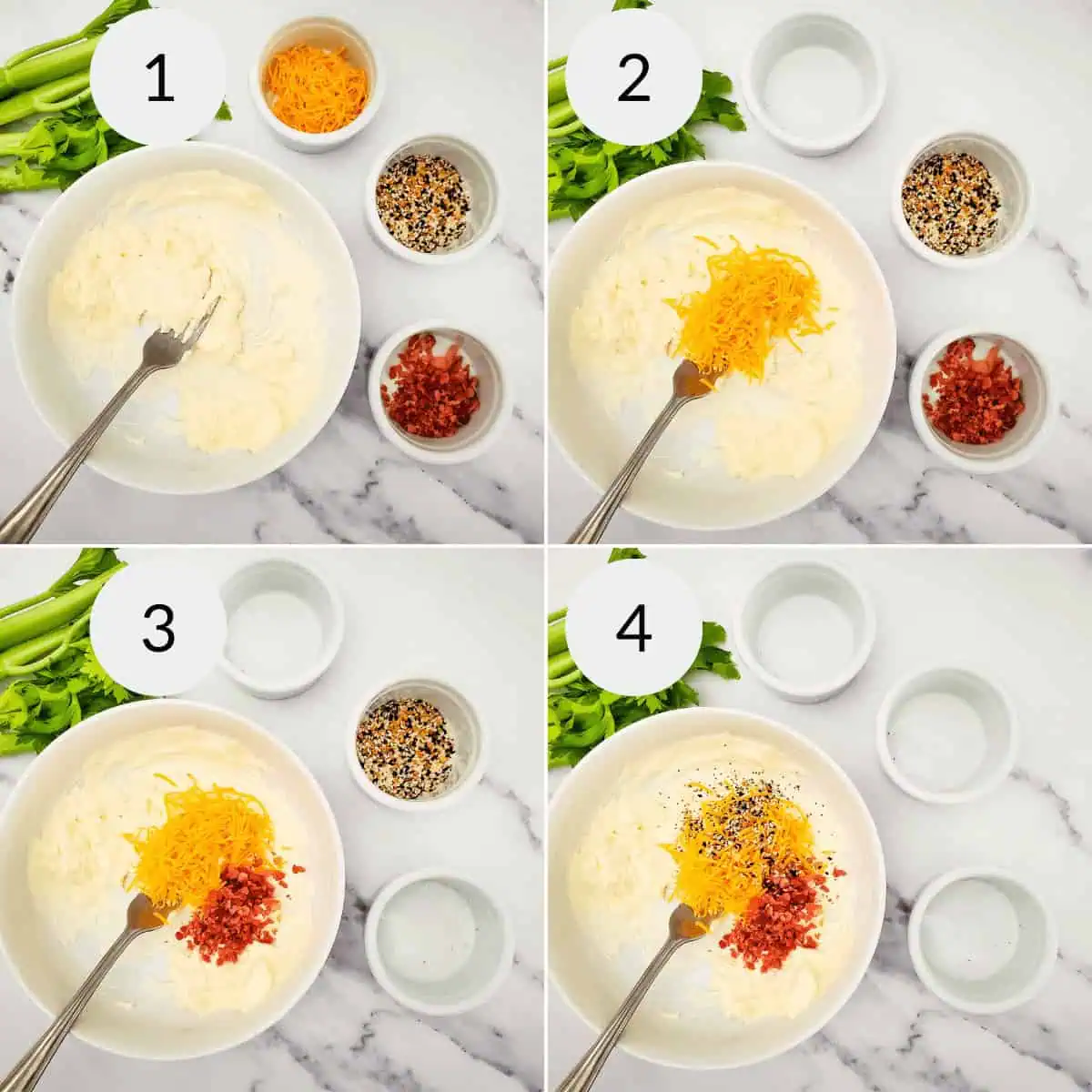 Bacon and Cream Cheese Stuffed Celery