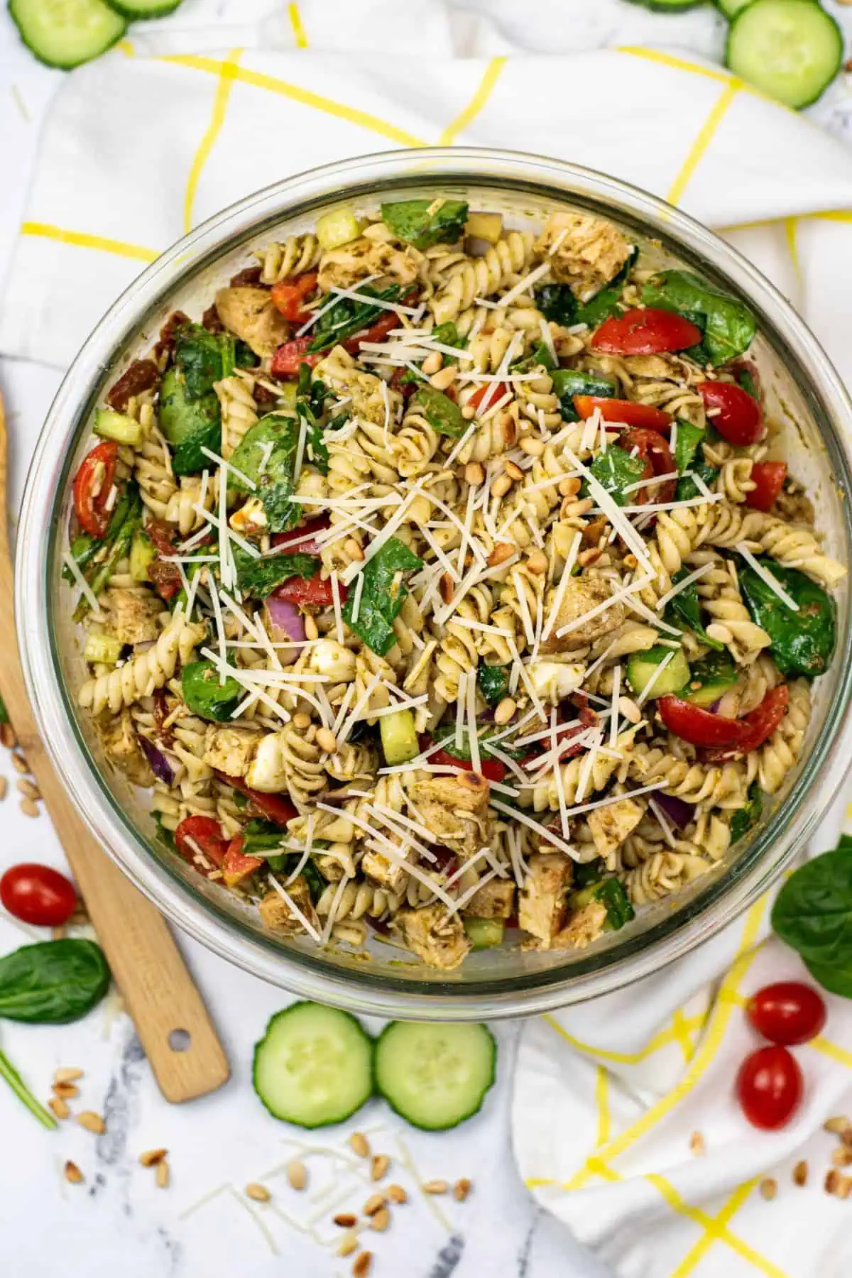 Chicken and Pesto Pasta Salad