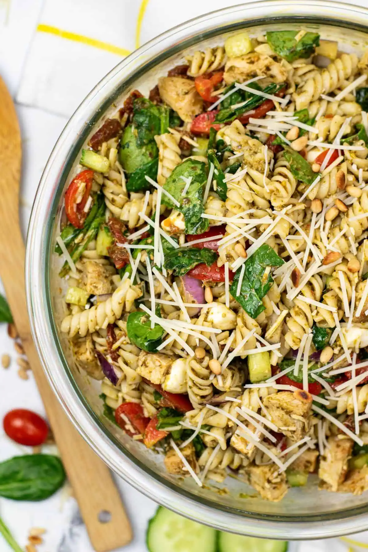 Chicken and Pesto Pasta Salad
