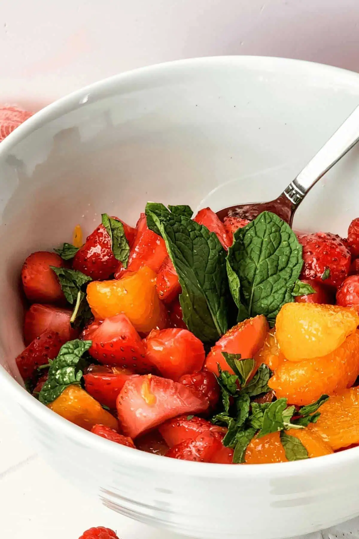 Berry Breakfast Fruit Salad with Honey Lime Dressing