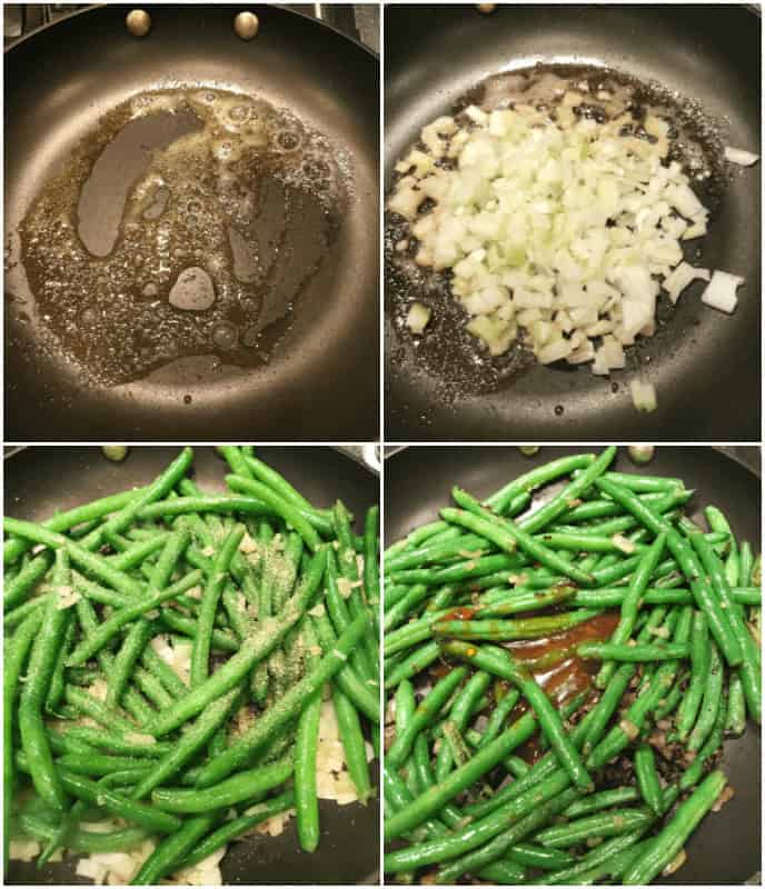 Skillet Sweet and Spicy Green Beans