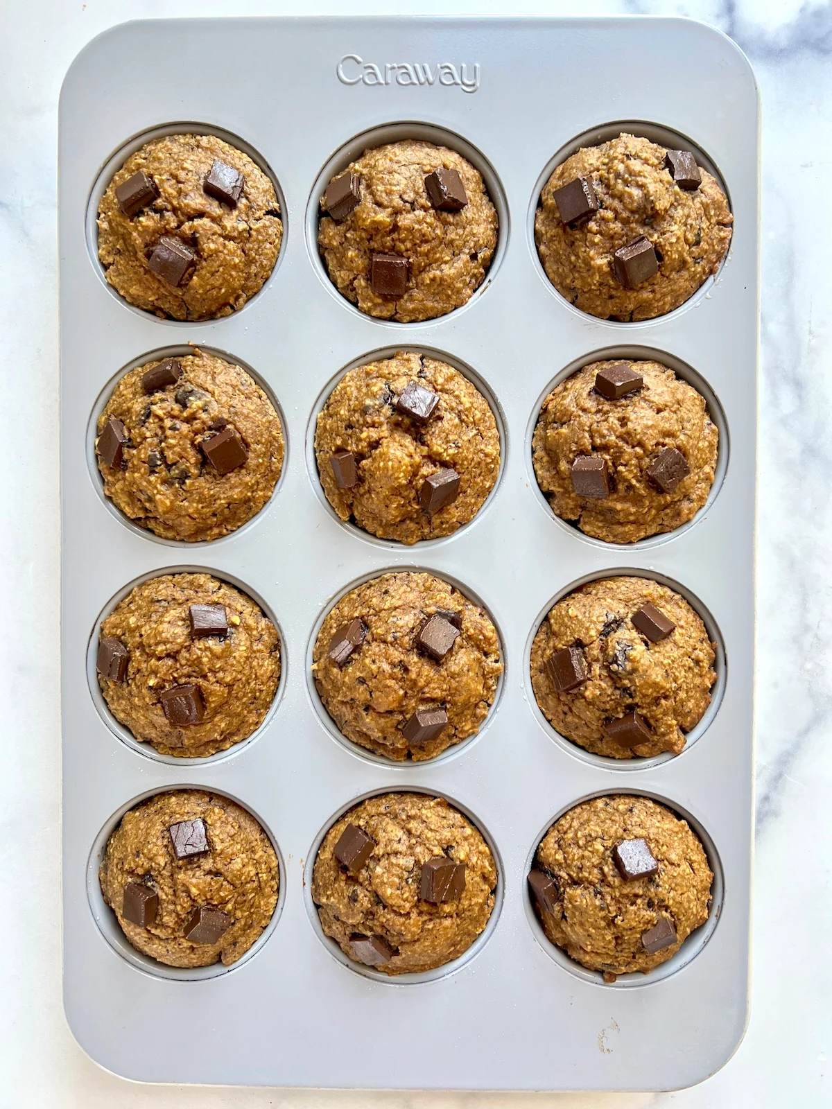 Flourless Pumpkin Chocolate Muffins