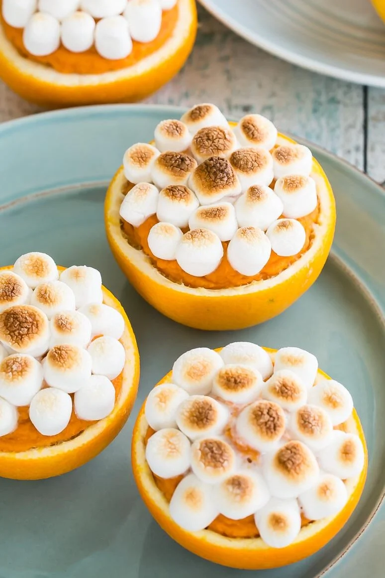 Sweet Potatoes in Orange Cups